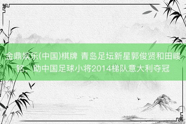 金鼎娱乐(中国)棋牌 青岛足坛新星郭俊贤和田峻铭,助中国足球小将2014梯队意大利夺冠