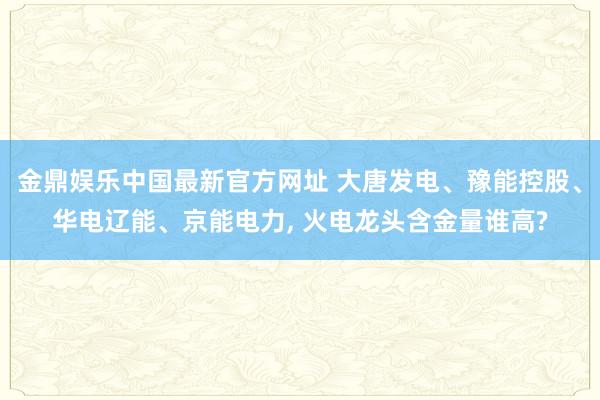 金鼎娱乐中国最新官方网址 大唐发电、豫能控股、华电辽能、京能电力， 火电龙头含金量谁高?