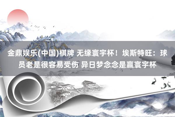 金鼎娱乐(中国)棋牌 无缘寰宇杯！埃斯特旺：球员老是很容易受伤 异日梦念念是赢寰宇杯
